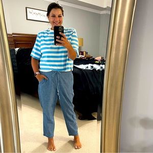 J.CREW - Tie-Waist Seaside Pant in Chambray